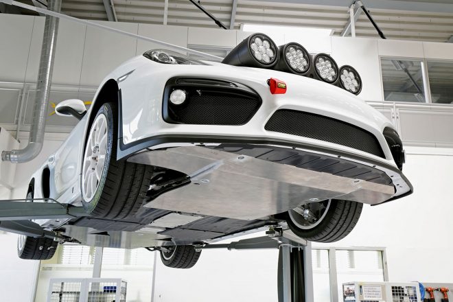 ポルシェがスタディーモデルとして開発したラリー仕様のケイマンGT4クラブスポーツ