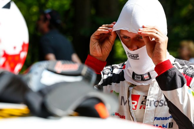 総合首位を走るオット・タナク（トヨタ・ヤリスWRC）