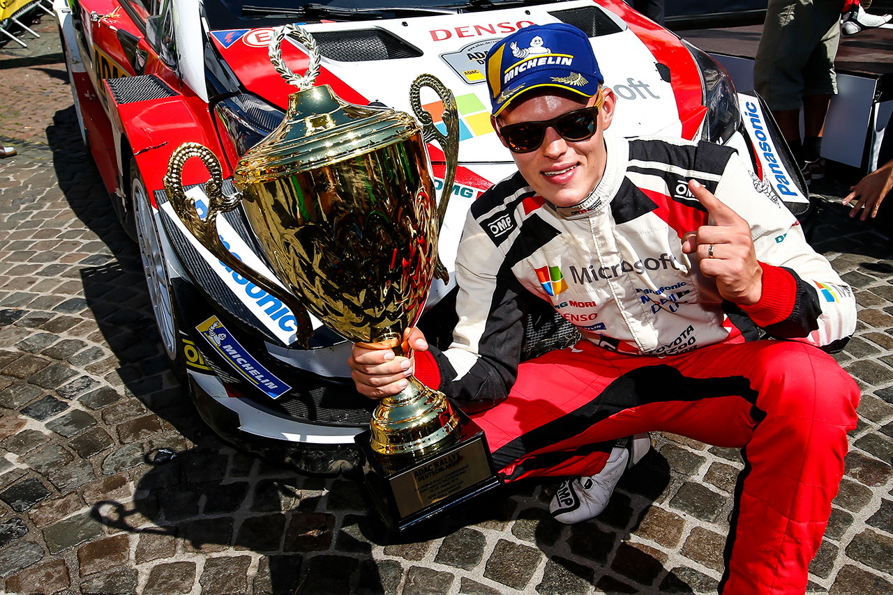 第9戦ドイチェランドを制したオット・タナク（トヨタ・ヤリスWRC）