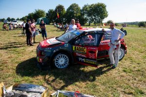 競技最終日にリタイアしたマッズ・オストベルグ(シトロエンC3 WRC)