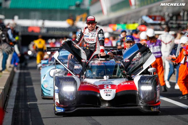 トップチェッカー後、スキッドブロック規定違反で失格となった8号車トヨタTS050ハイブリッド