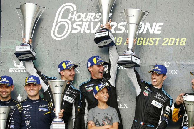 優勝したマット・キャンベル、クリスチャン・リード、ジュリアン・アンドロウアー組