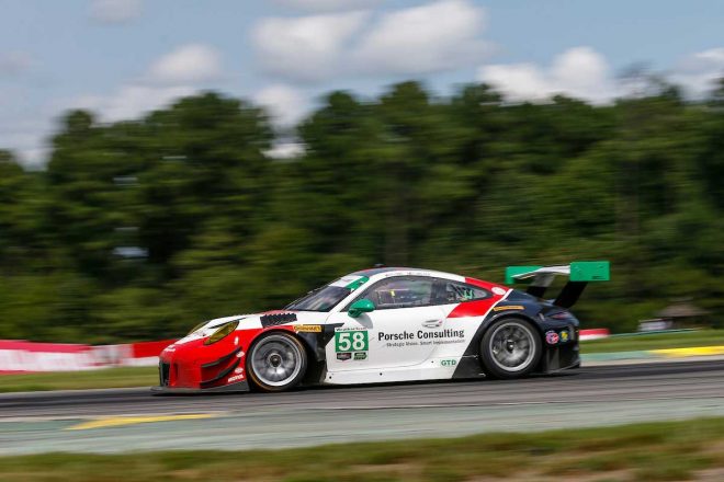 クラス2位となったライト・モータースポーツの58号車ポルシェ911 GT3 R