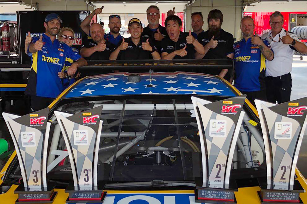 2018年にターナー・モータースポーツからピレリ・ワールドチャレンジに挑戦した竹田直人と白坂卓也のふたり