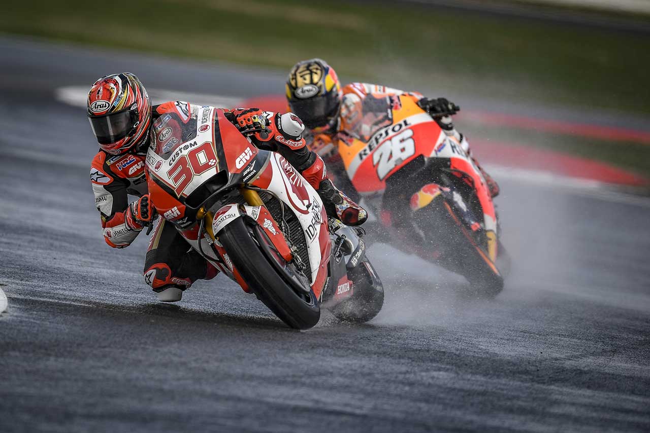 ウエット路面に苦戦した中上貴晶