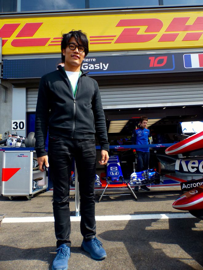 2018年F1第13戦ベルギーGPのパドックに訪れた松下信治