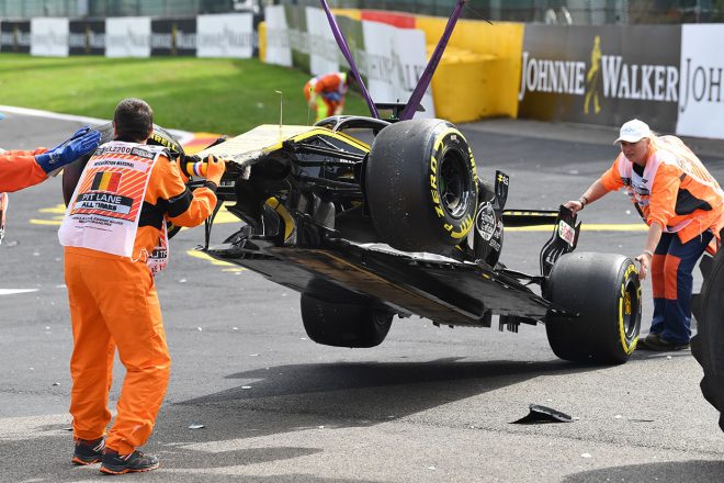 2018年F1第13戦ベルギーGPで多重クラッシュが発生