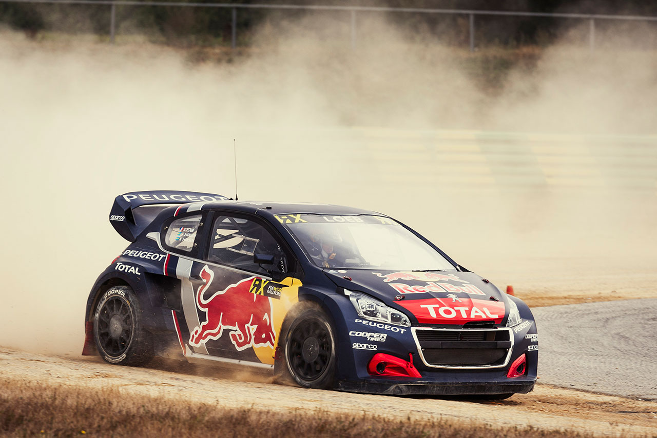 フランスRXに向けた事前テストへ参加したセバスチャン・ローブ（プジョー208WRX）