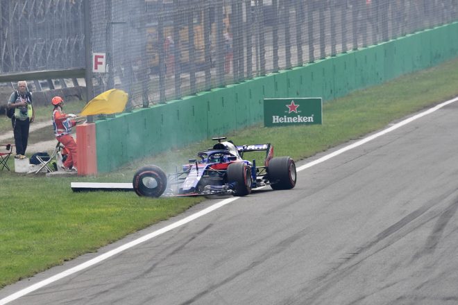 2018年F1第14戦イタリアGP　決勝でリタイアしたブレンドン・ハートレー