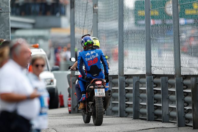 2018年F1第14戦イタリアGP　1週目でリタイアとなってしまったブレンドン・ハートレー