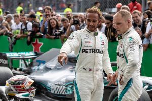 F1第14戦イタリアGP ルイス・ハミルトン、バルテリ・ボッタス