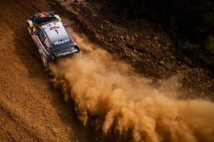 2番手につけたセバスチャン・オジエ（フォード・フィエスタWRC）