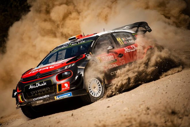 SS2でトップタイムをマークしたクレイグ・ブリーン（シトロエンC3 WRC）