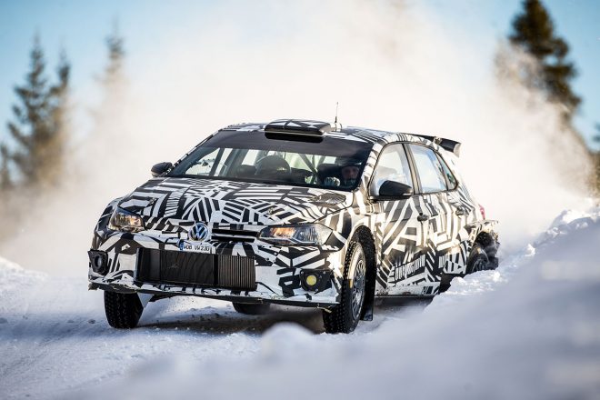 ソルベルグはポロGTI R5の雪上テストを担当した