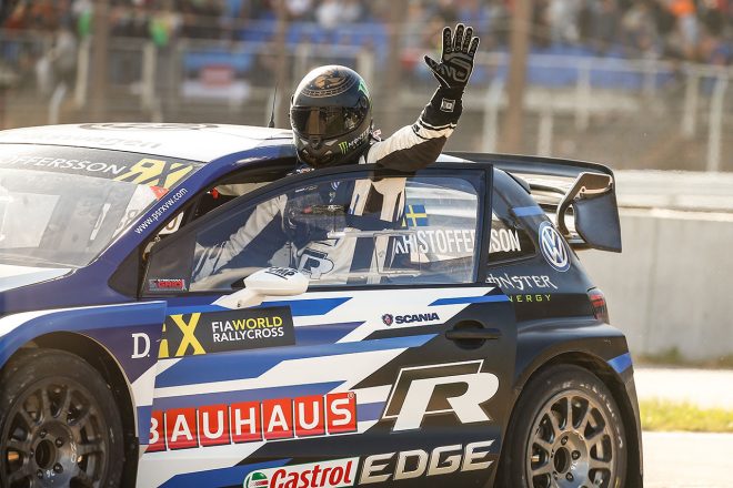 第9戦を制したヨハン・クリストファーソン（フォルクスワーゲン・ポロR スーパーカー）