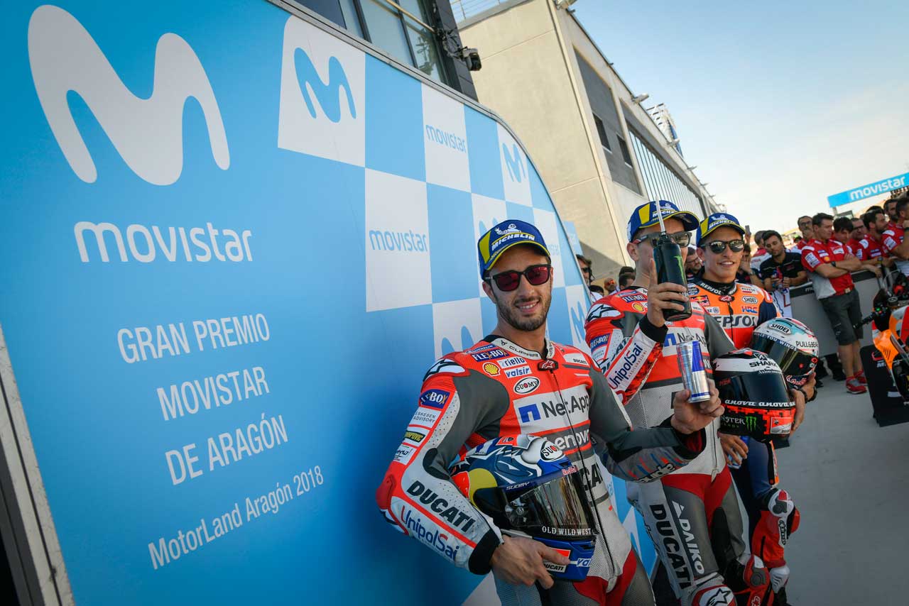 2018MotoGP第14戦アラゴンGP 予選トップ3