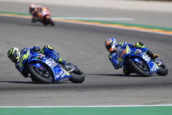 チーム・スズキ・エクスターの両雄で争った3位。軍配はイアンノーネに上がった