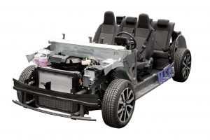 フォルクスワーゲンが初公開した電気自動車専用シャシー『モジュラー・エレクトリック・ドライブマトリックス(MEB)』