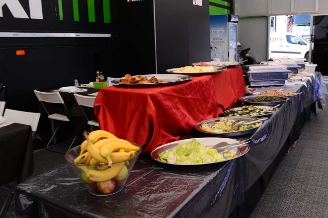 イタリアのチームだけあって、食事は基本的にイタリアン。とても美味