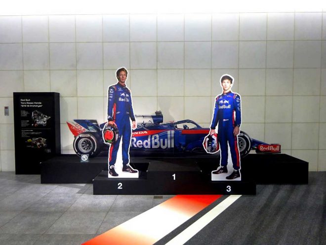 特別展ではポディウム体験コーナーなどの体験コーナーも多数用意されている