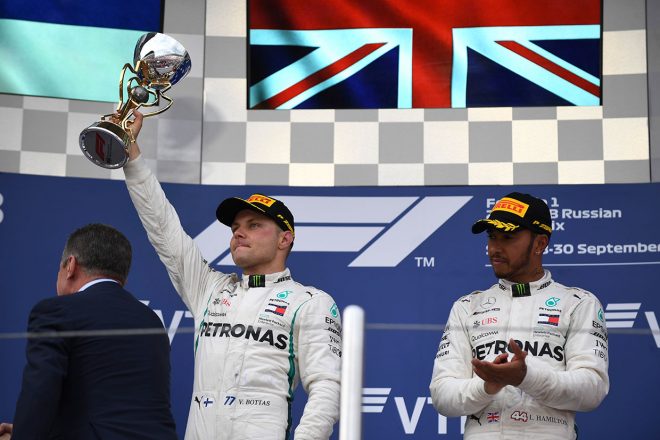 2018年F1第16戦ロシアGP　チームオーダーにより勝利を失ったバルテリ・ボッタス