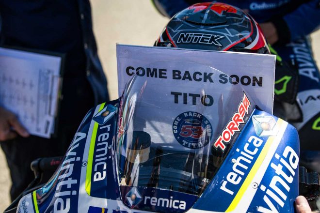 怪我をしたティト・ラバットへ向けてのメッセージ