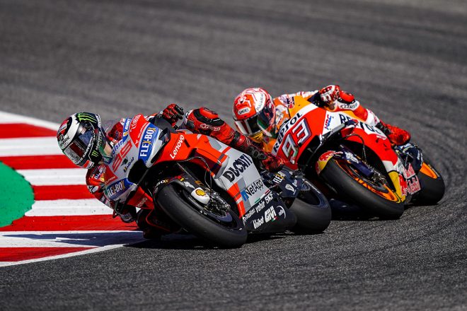 サンマリノGPでのロレンソとマルケスのバトル