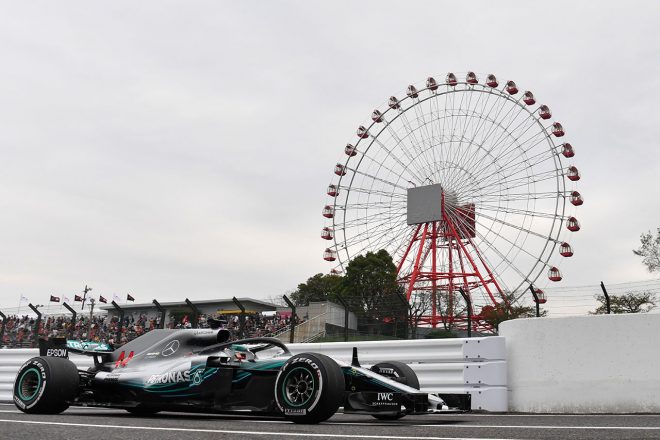 2018年F1第17戦日本GP　フリー走行1回目　ルイス・ハミルトン（メルセデス）