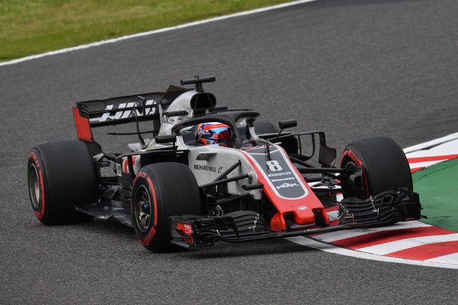 2018年F1第17戦日本GP　ロマン・グロージャン（ハース）