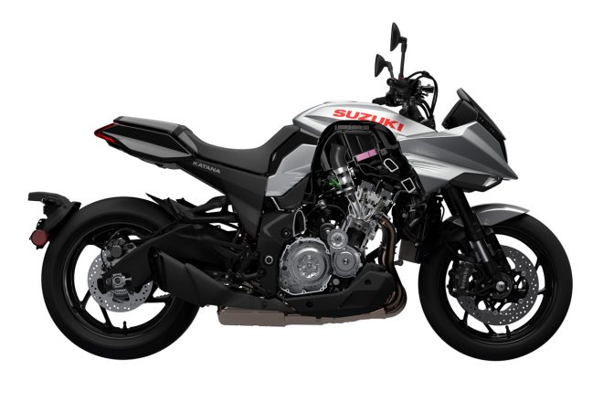 スズキ・カタナのエンジン断面図