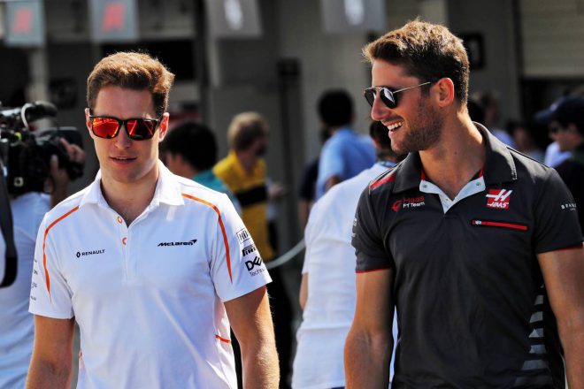 2018年F1第17戦日本GP　ロマン・グロージャン、ストフェル・バンドーン