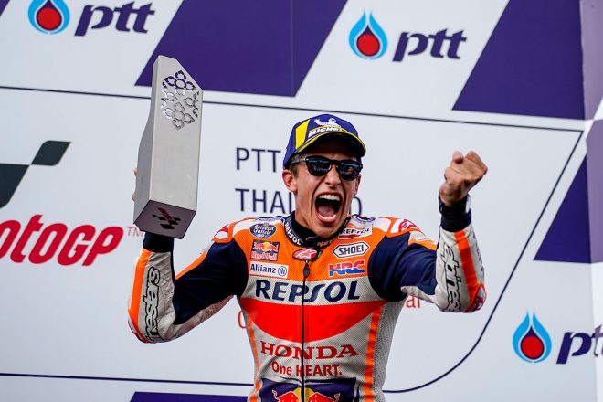 ランキング2番手のドヴィツィオーゾに77ポイント差をつけたマルケス。日本GPでチャンピオン獲得なるか？