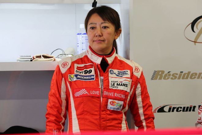 50号車リジェJS P217・ギブソンをドライブする井原慶子