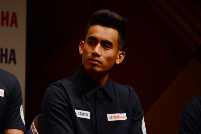 「もてぎでは活躍をしたい」とイベント冒頭のあいさつで意気込みを見せたシャーリン