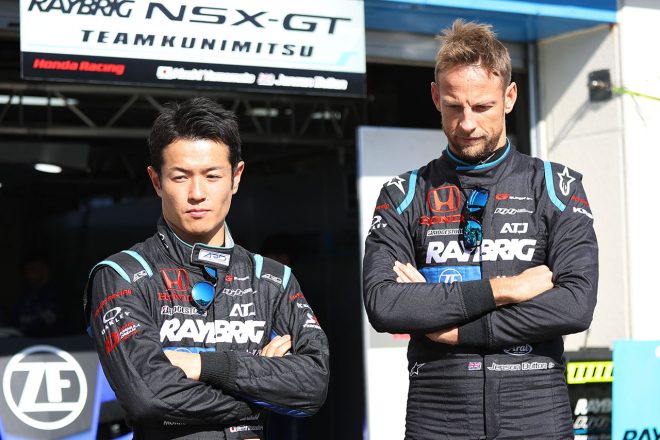 RAYBRIG NSX-GTの山本尚貴とジェンソン・バトン