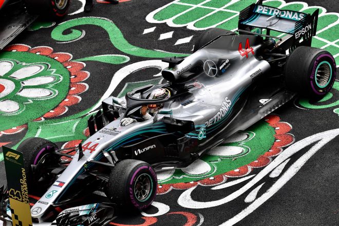 2018年F1第19戦メキシコGP　５度目のワールドチャンピオンを達成したルイス・ハミルトン