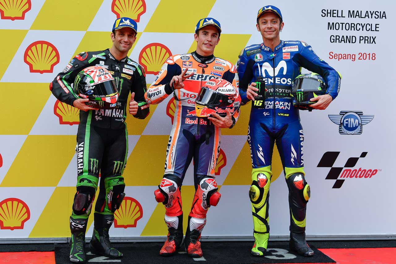 2018MotoGP第18戦マレーシアGP 予選トップ3