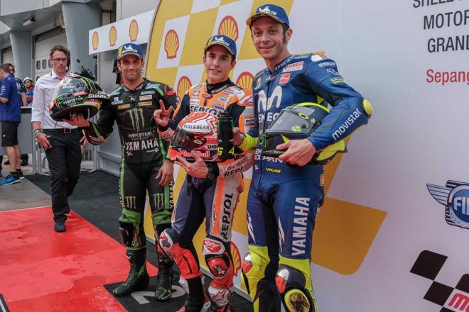 2018MotoGP第18戦マレーシアGP 予選トップ3
