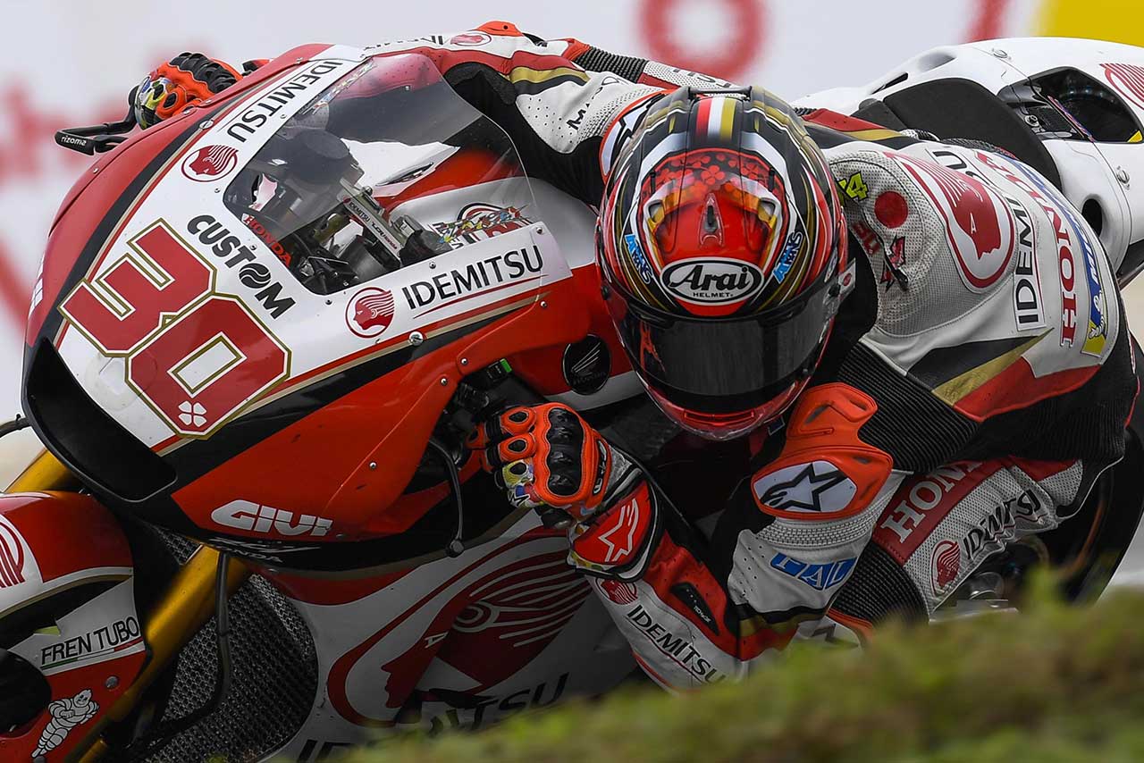 最後列から追い上げのレースとなった中上。14位ポイント圏内でフィニッシュ