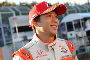 ポールポジションを獲得したARTA NSX-GTの伊沢拓也
