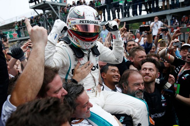 2018年F1第20戦ブラジルGP　優勝したルイス・ハミルトン