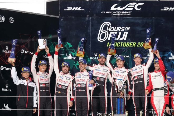 第4戦富士でシーズン3度目のワン・ツー・フィニッシュを達成したTOYOTA GAZOO Racing