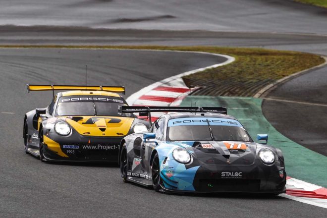 77号車組のポイント剥奪によってちーむ・プロジェクト1の56号車ポルシェ組が新たなランキングリーダーとなった