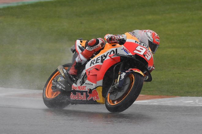 タイヤチョイスを誤ったというマルケス。レース1で転倒しリタイア