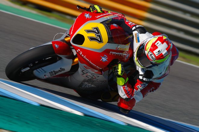 来季43年ぶりにロードレース世界選手権の舞台に復帰するMVアグスタのマシンを駆るドミニク・エガーター