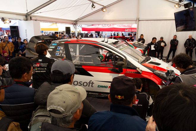 TGRF RALLY選手権では実戦さながらのサービスも行われた