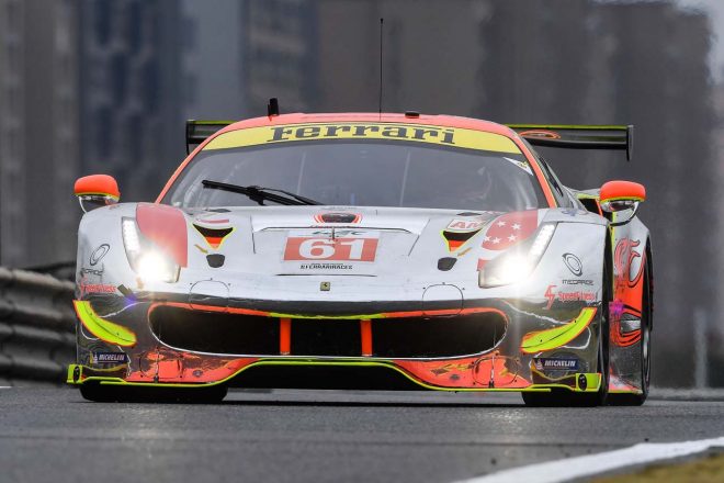 澤圭太を擁するクリアウォーター・レーシングの61号車フェラーリ488 GTE
