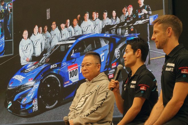 2018 SUPER GT 応援感謝 ファンミーティングに参加した山本尚貴とジェンソン･バトン