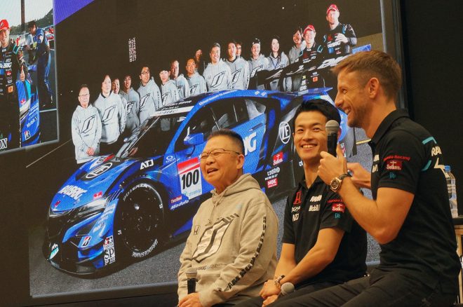 2018 SUPER GT 応援感謝 ファンミーティングに参加した山本尚貴とジェンソン･バトン