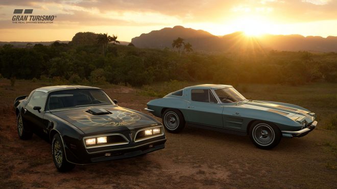 追加配信されたシボレー コルベット Sting Ray Sport Coupe (C2) ’63とポンティアック ファイヤーバード Trans Am’78